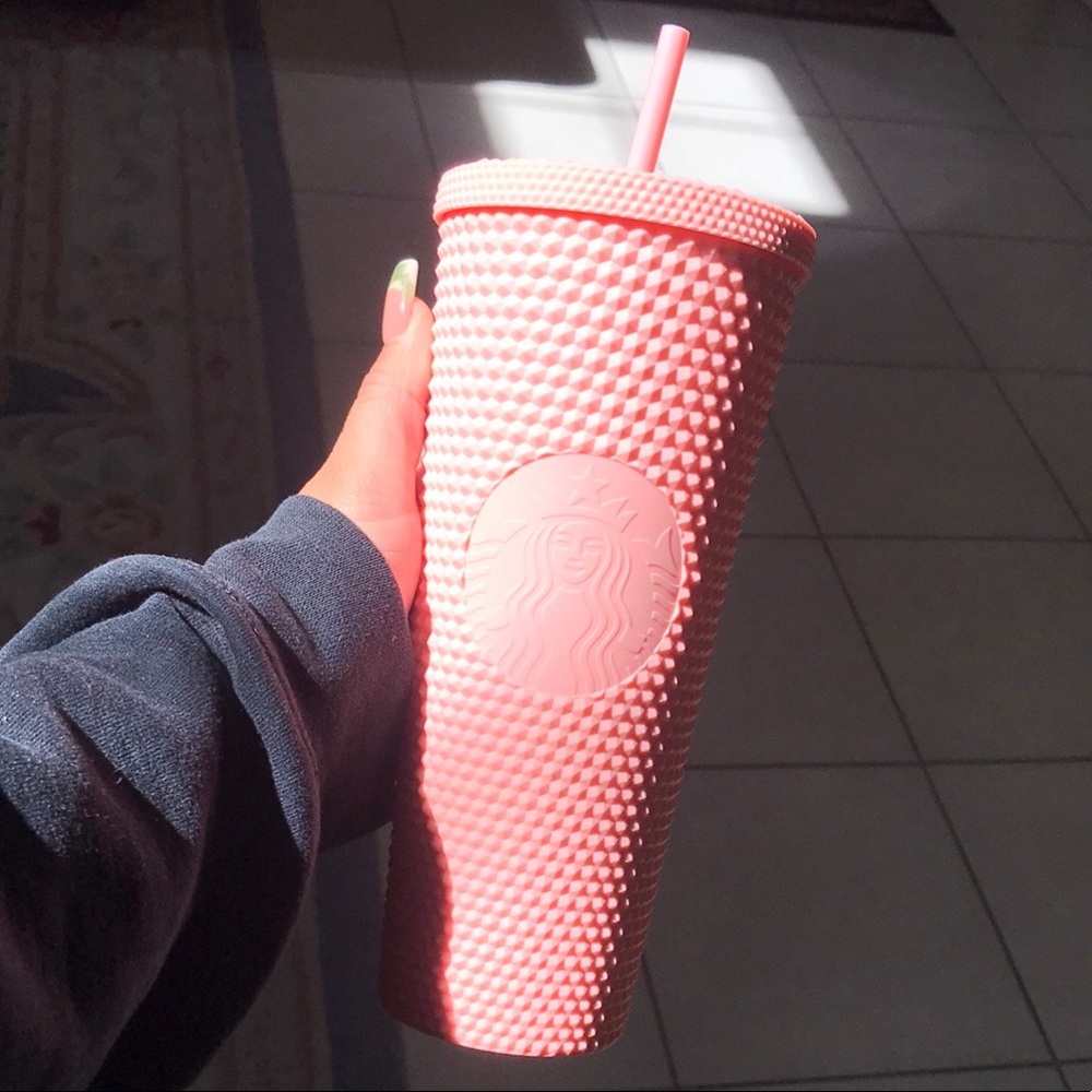 Studded Pastel Pink Starbucks Tumbler